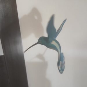 Colibrí de madera azul