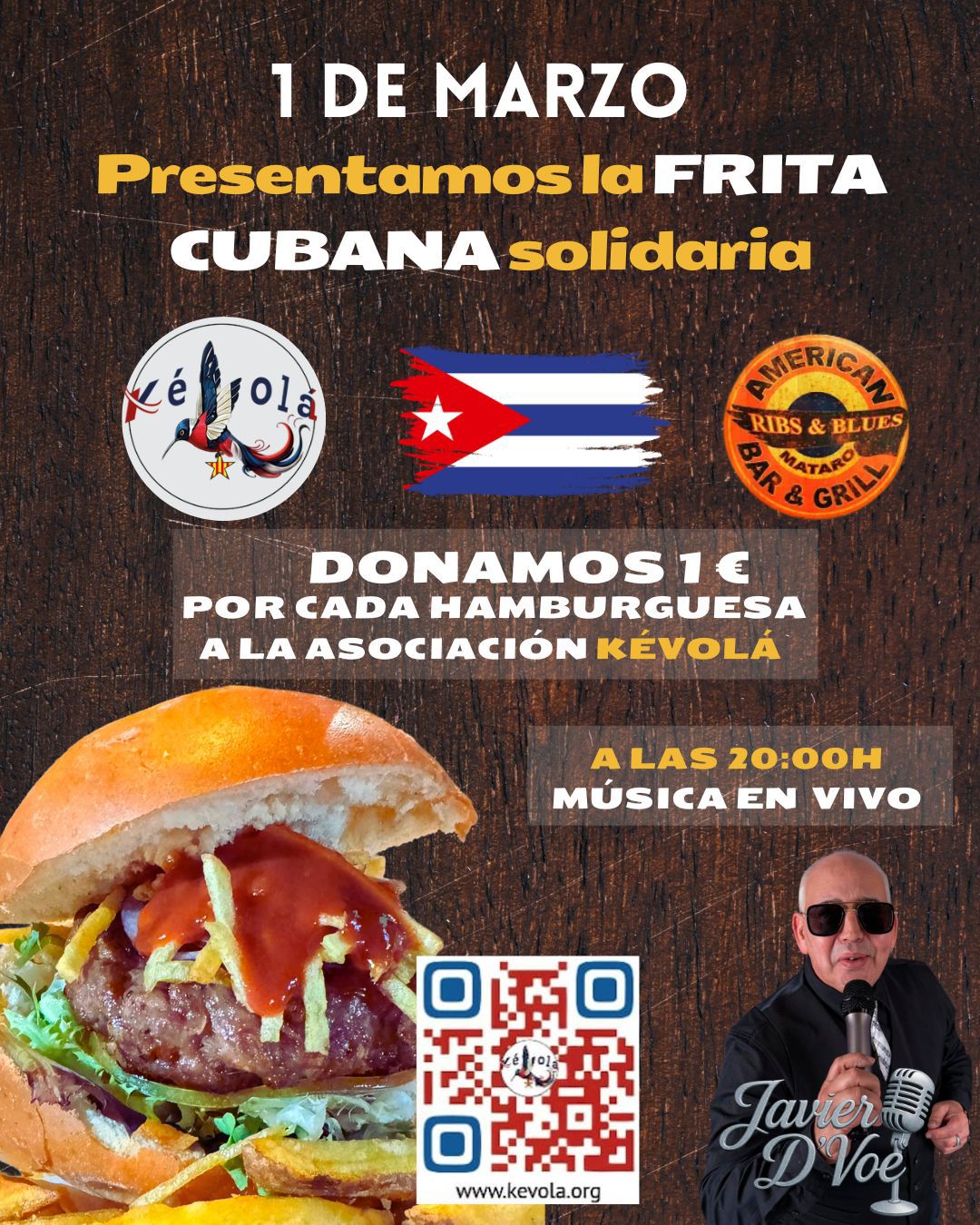 Hamburguesa cubana solidaria